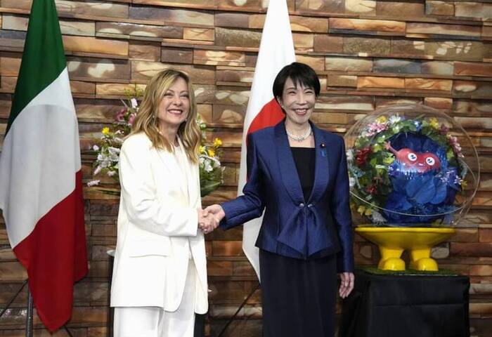 高市早苗會晤梅洛尼　日本義大利升級戰略夥伴關係