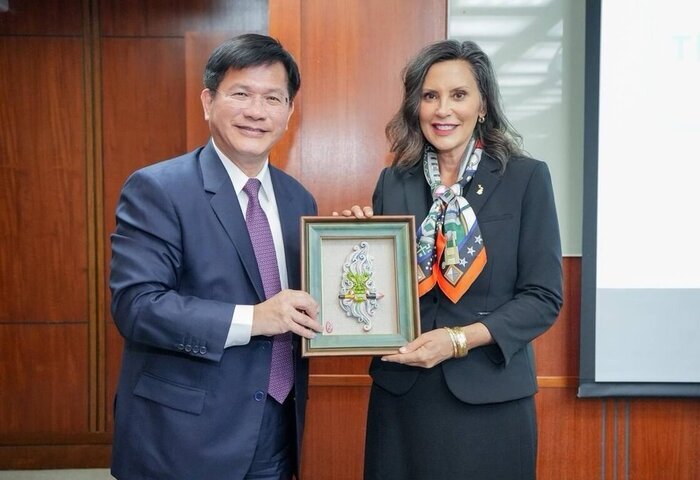 林佳龍接見密西根州長　盼共創繁榮與供應鏈安全