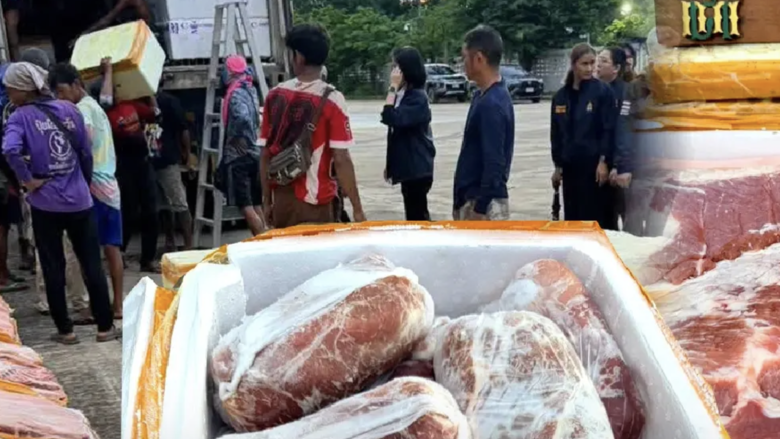 申報蔬菜實藏豬肉　泰海關查扣16.5噸中國肉品